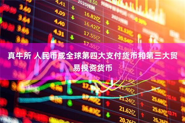 真牛所 人民币成全球第四大支付货币和第三大贸易投资货币