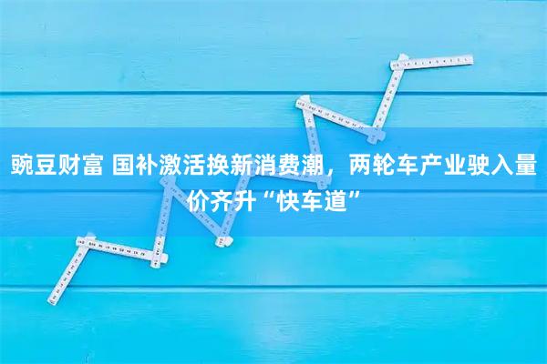 豌豆财富 国补激活换新消费潮，两轮车产业驶入量价齐升“快车道”