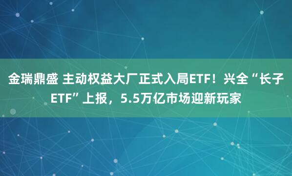 金瑞鼎盛 主动权益大厂正式入局ETF！兴全“长子ETF”上报，5.5万亿市场迎新玩家